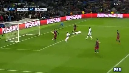 Gerard Pique Goal 4-0 Barcelona vs Roma