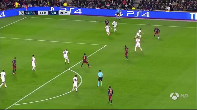 Goal Gerard Piqué - Barcelona 4-0 AS Roma - 24-11-2015