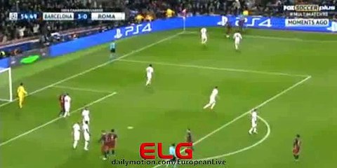Goal Gerard Piqué - Barcelona 4 - 0 AS Roma - 24-11-2015