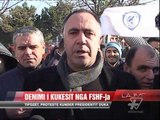 Protestë kundër FSHF-së për dënimin ndaj Kukësit - News, Lajme - Vizion Plus