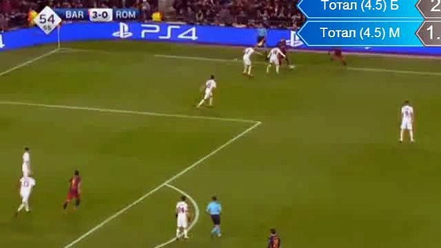 4-0 Gerard Piqué Great Goal - Barcelona v. Roma 24.11.2015 HD