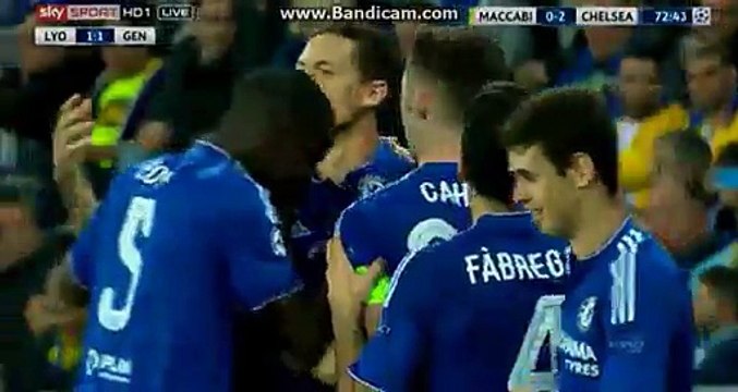 Willian Super Goal Free Cick 0-2 Maccabi Tel Aviv vs Chelsea 24.11.2015 Champions League