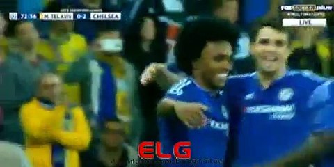 Willian Super Free Kick Goal | Maccabi vs Chelsea 0-2