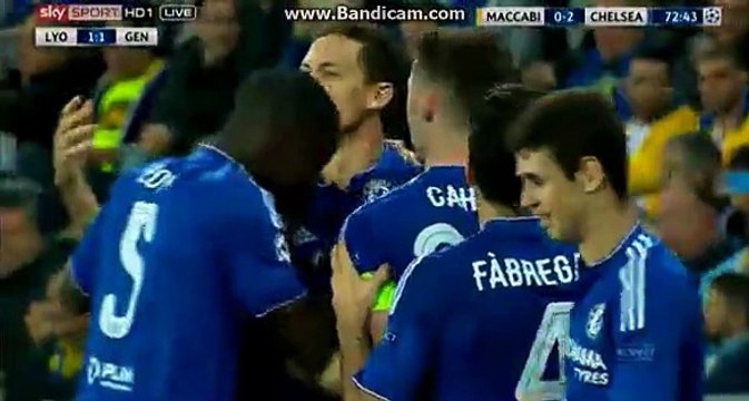 Willian Super Goal Free Cick 0-2 Maccabi Tel Aviv vs Chelsea 24.11.2015 Champions League