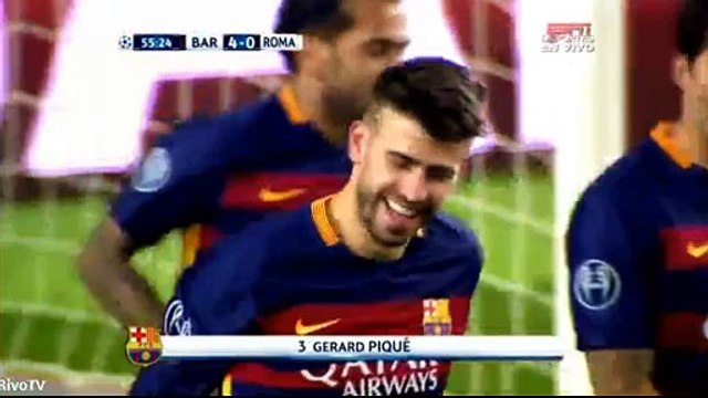 Gerard Piqué Goal 4:0 - Fc Barcelona vs As Roma - 24/11/2015