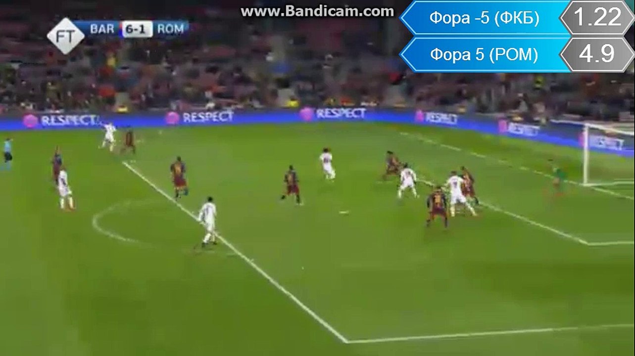 FC Barcelona - AS Roma 6-1 Dzeko