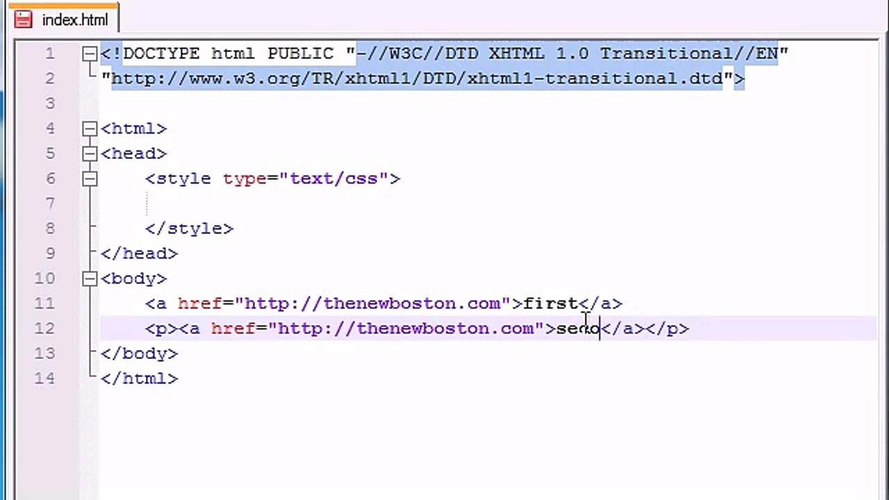 XHTML and CSS Tutorial - 32 - Child Selectors