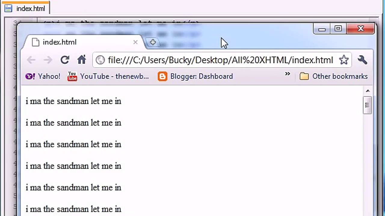 XHTML and CSS Tutorial - 38 - Fixed Positioning
