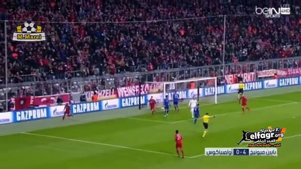 اهداف مباراة بايرن ميونخ 4-0 أوليمبياكوس في دوري ابطال اوروبا 2016