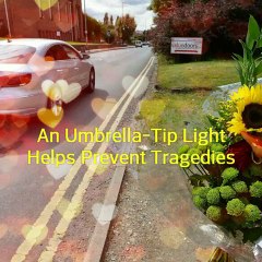 66,000 Pedestrian Injuries Annually | Preventable with a $10 Umbrella Accessory "Tip-Light"