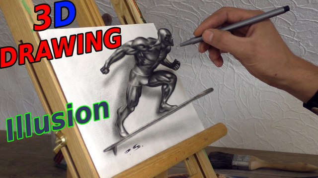 Silver Surfer 3D Drawing | Marvel Superhero | Speed Painting