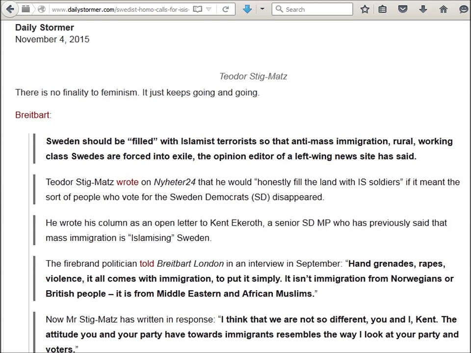 A honest leftist, want to fill Sweden with ISIS to kill off right wing opposition and for votes