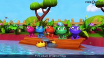 Five Little Speckled Frogs  5 Little Speckled Frogs  3D Rhymes For Children