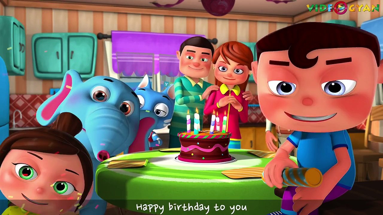 Happy Birthday Song  Videogyan 3D Rhymes  Nursery Rhymes For Children