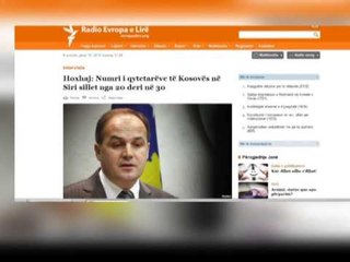 REAGON MINISTRI I JASHTEM ENVER HOXHAJ,NE SIRI LUFTOJNE VETEM 20 APO 30 KOSOVARE LAJM