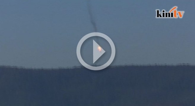 Visual pesawat Russia ditembak tentera Turki