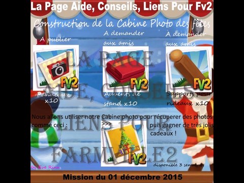 Mission du 01 décembre 2015 construction du bâtiment cabine de photos