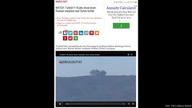 BREAKING VIDEO - Turkey shoots down RUSSIAN jet for violating air space - PILOTS CAPTURED