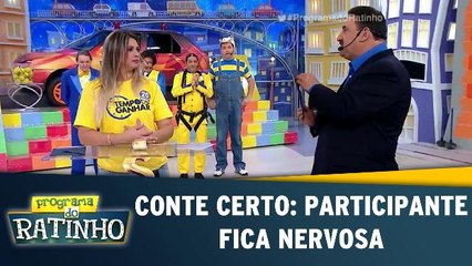 Conte Certo: Participante fica nervosa