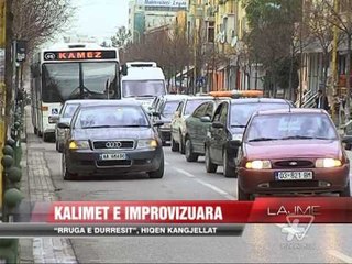 Kalimet e improvizuara në Rrugën e Durrësit - News, Lajme - Vizion Plus