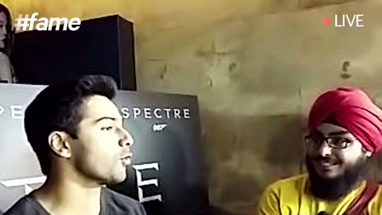 Varun Dhawan At Special Screening Of Spectre - The James Bond Film