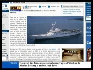 SARKO EN VACANCES : Prix, yatch, ...