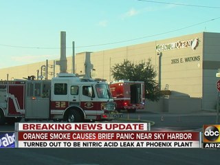 Orange smoke causes brief panic near Sky Harbor