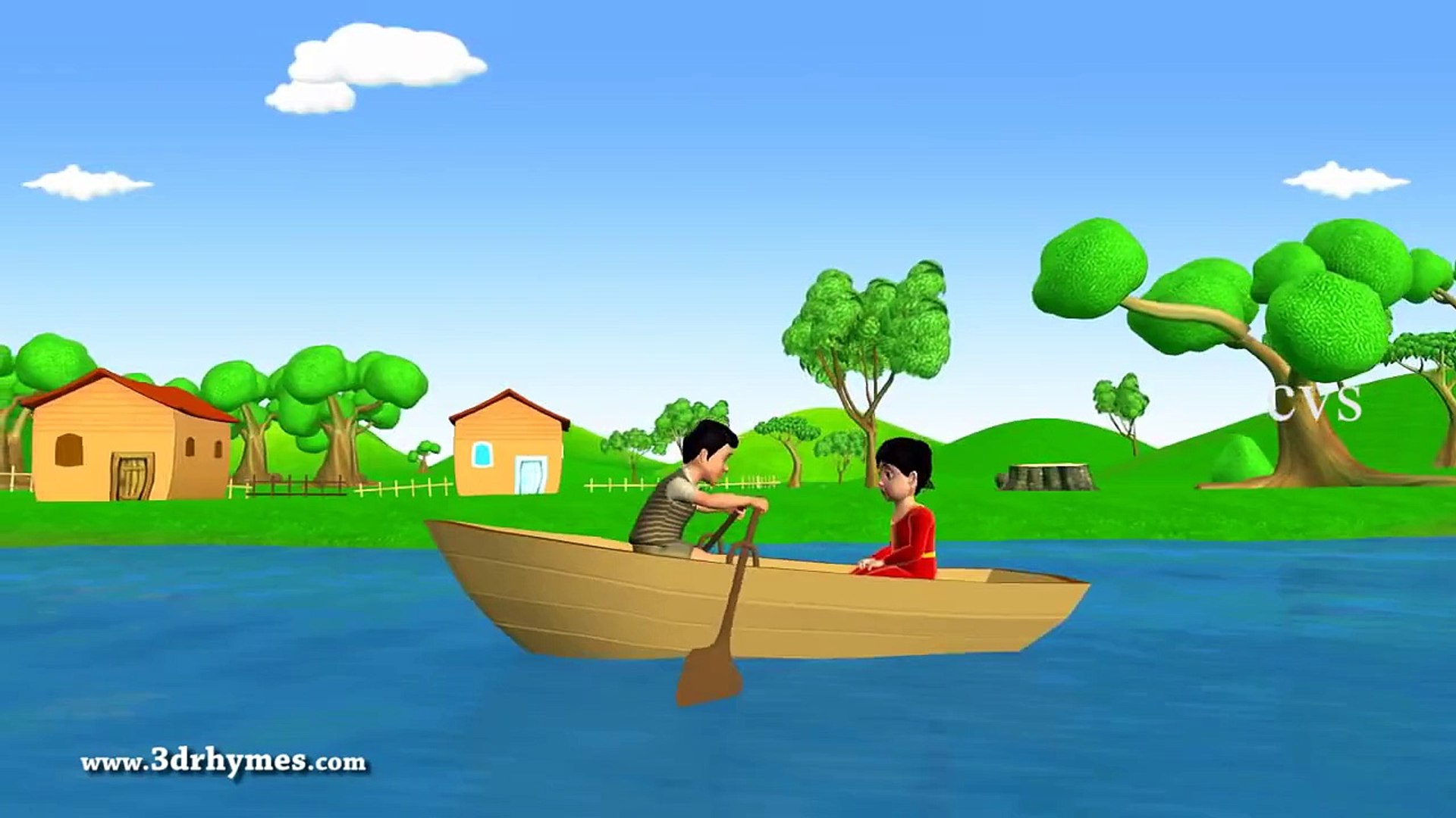 ⁣Row row row your boat | 3D Nursery Rhymes | English Nursery Rhymes | Nursery Rhymes for Kids