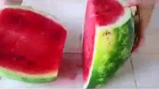 how cut watermelon easy unique style