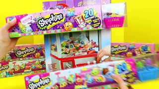 Surprise Toys CLAW MACHINE Game Challenge! Mega New Shopkins 20 Packs Toy Review by Disney