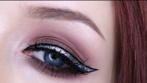 Glitter Linner and Soft Brown Eye Makeup Tutorial