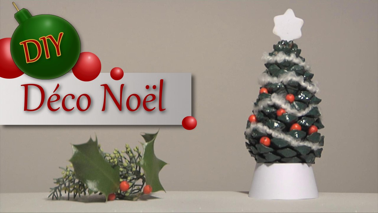 deco noel sapin pomme de pin