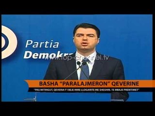 Basha "paralajmëron" Qeverinë - Top Channel Albania - News - Lajme
