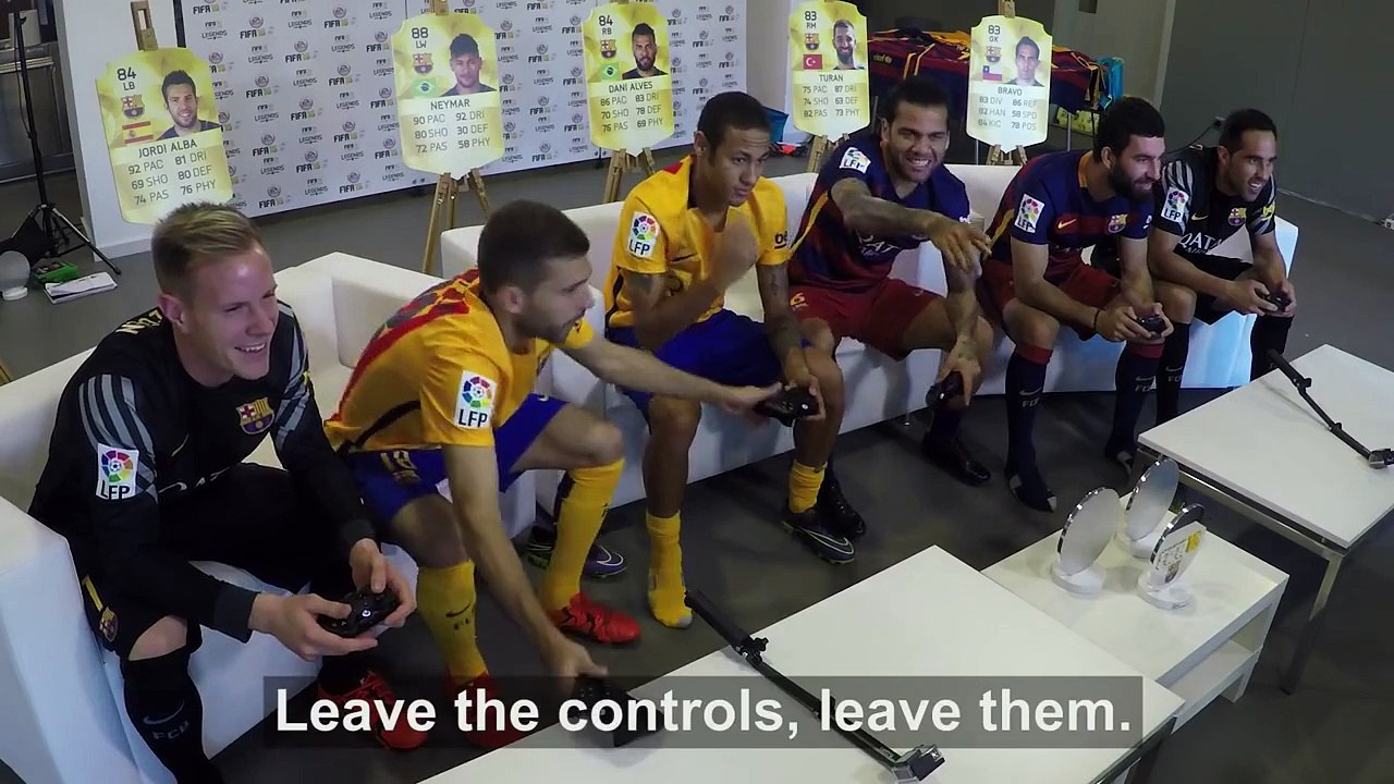 Barcelona Players Play Hilarious 3 on 3 Game In FIFA 16