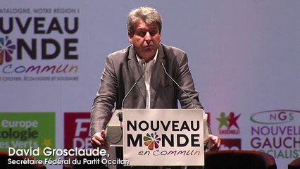Intervention de David Grosclaude au meeting Nouveau Monde