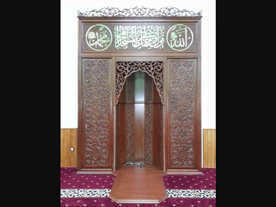 SEDİR DEKARASYONU ŞARK KÖŞESİ CAMİ DEKARASYONU CAMİ MİNBERİ CAMİ MİHRABI LANBİRİ KAPI KÜRSÜ  BALKON