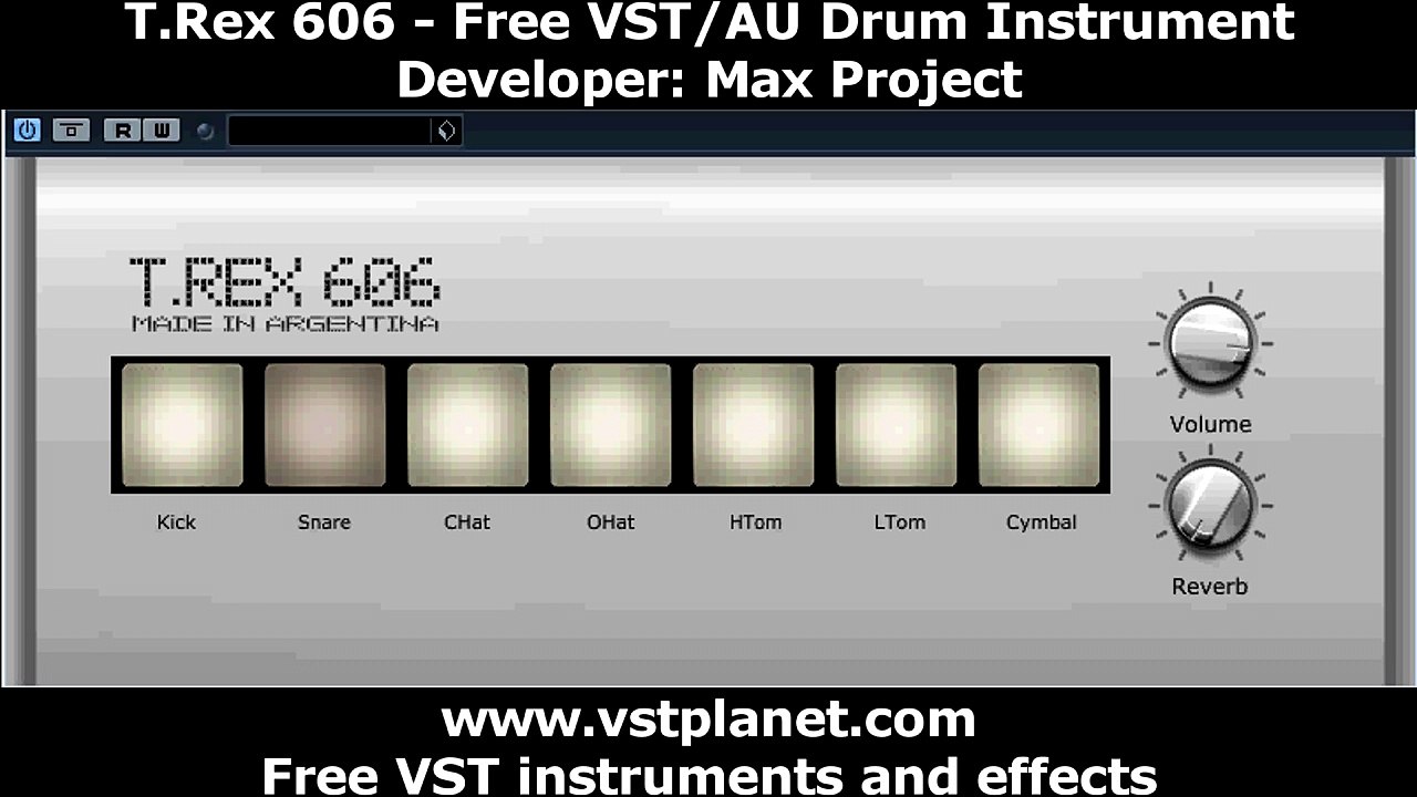 VST/AU Drum Machine T.Rex 606 - vstplanet.com