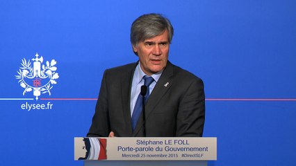 Point de presse de Stéphane Le Foll, le 25 novembre 2015