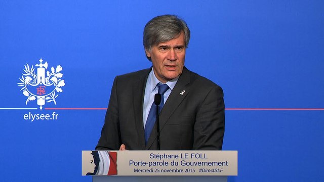 Point de presse de Stéphane Le Foll, le 25 novembre 2015