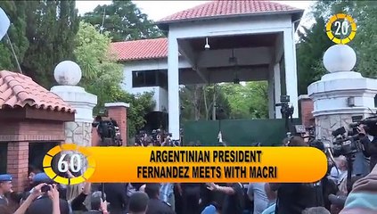 In 60 Seconds: Argentinian President Fernandez Meets With Macri