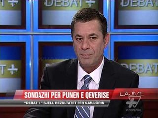 Debat + , sondazhi për punën e qeverisë - News, Lajme - Vizion Plus