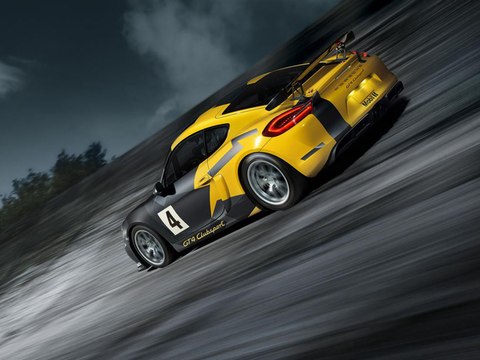 Le Porsche Cayman GT4 Clubsport sur un anneau de vitesse