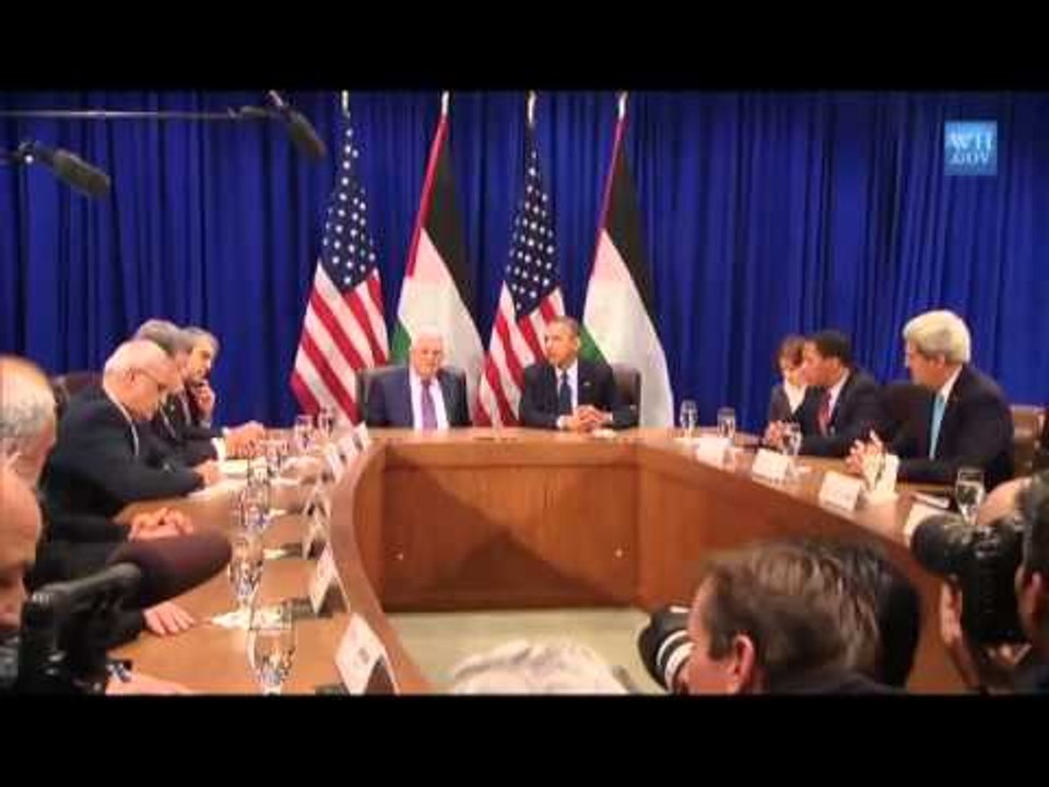 LINDJA E MESME OBAMA PRET NE SHTEPINE E BARDHE PRESIDENTIN PALESTINEZ ABBAS LAJM
