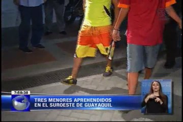 Menores detenidos en posesión de un arma de fuego