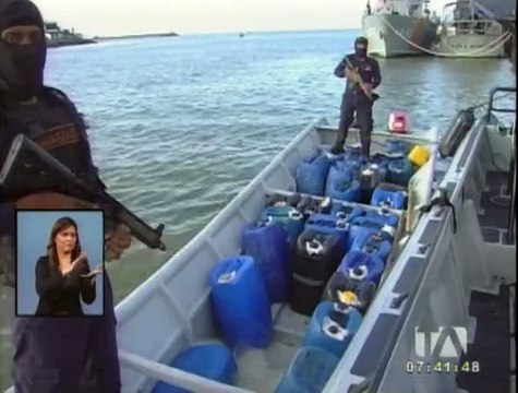 1800 galones de combustible fueron decomisados en altamar