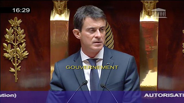 Prolongation de l'engagement des forces aériennes en Syrie : déclaration de Manuel Valls