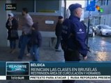 Bélgica: reinician clases en Bruselas, continúa operativo de seguridad
