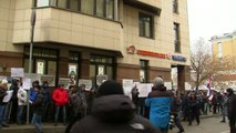Russian protesters pelt Turkish embassy in Moscow with eggs