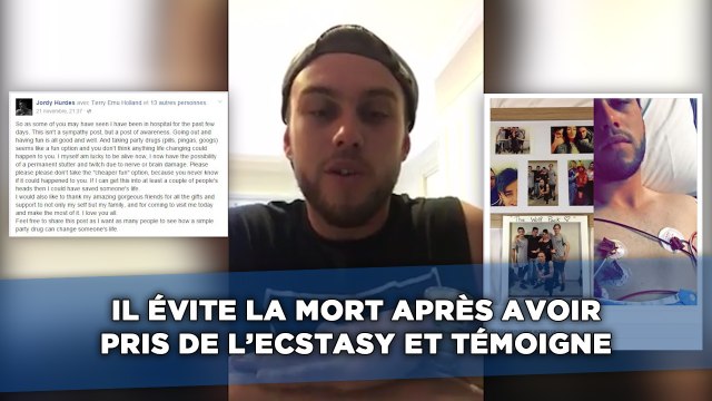 Il évite la mort après avoir pris de l'ecstasy et émoigne