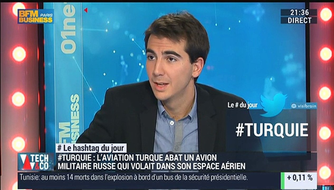 Le Hashtag du jour: 4 800 tweets sur l'avion de combat russe abattu par la Turquie - 24/11